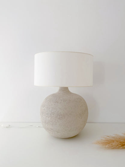 Light Gray Textured Lamp