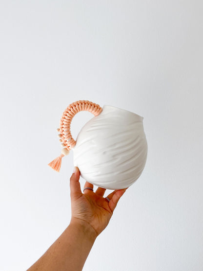 White and Coral Jug - Tulum